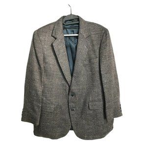 Haggar imperial men Blazer Scottish Suit tweed Jacket Size 44 Long Tan Designs